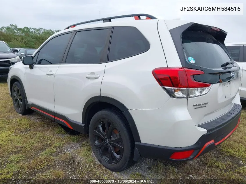 2021 Subaru Forester Sport VIN: JF2SKARC6MH584516 Lot: 40500979