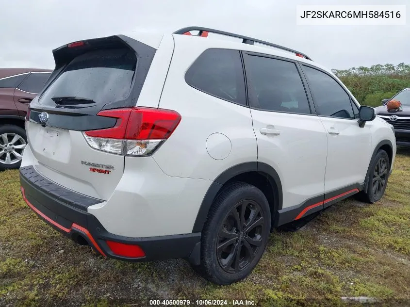 2021 Subaru Forester Sport VIN: JF2SKARC6MH584516 Lot: 40500979