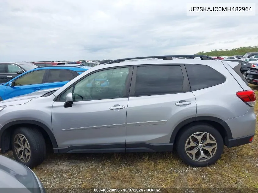 2021 Subaru Forester Premium VIN: JF2SKAJC0MH482964 Lot: 40528896