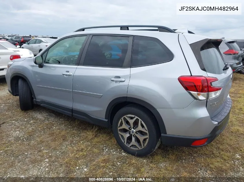 2021 Subaru Forester Premium VIN: JF2SKAJC0MH482964 Lot: 40528896