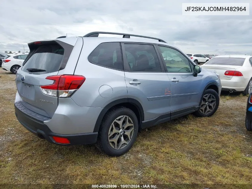 2021 Subaru Forester Premium VIN: JF2SKAJC0MH482964 Lot: 40528896