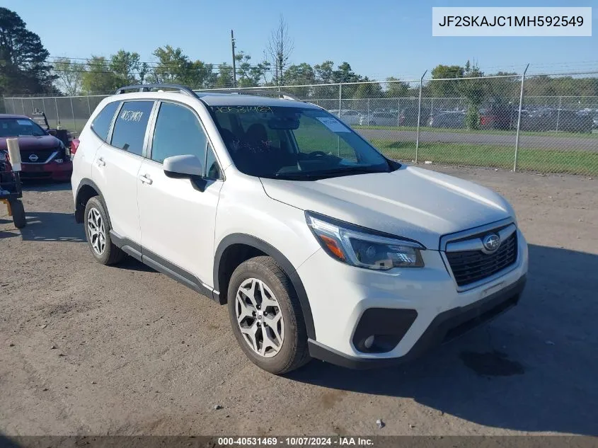 2021 Subaru Forester Premium VIN: JF2SKAJC1MH592549 Lot: 40531469