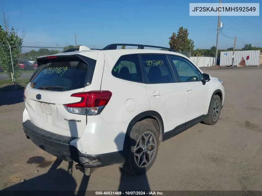 2021 Subaru Forester Premium VIN: JF2SKAJC1MH592549 Lot: 40531469