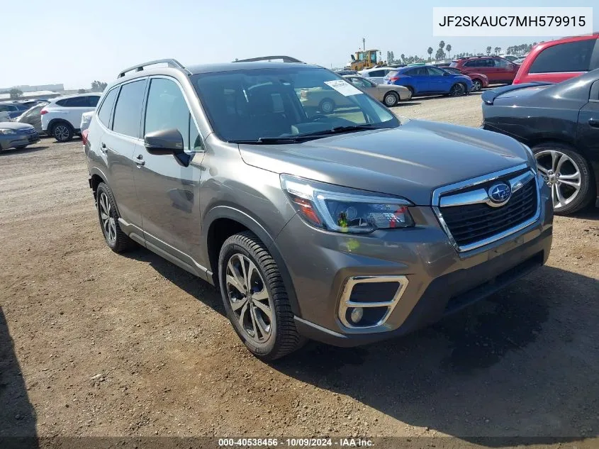 2021 Subaru Forester Limited VIN: JF2SKAUC7MH579915 Lot: 40538456