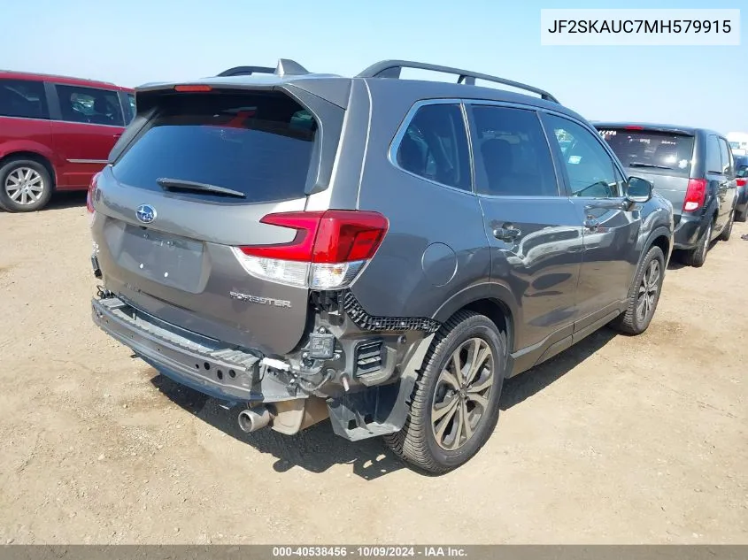 JF2SKAUC7MH579915 2021 Subaru Forester Limited