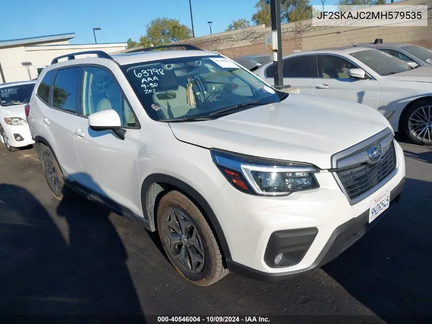 2021 Subaru Forester Premium VIN: JF2SKAJC2MH579535 Lot: 40546004