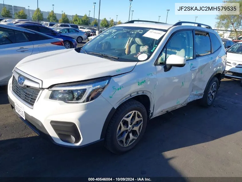 2021 Subaru Forester Premium VIN: JF2SKAJC2MH579535 Lot: 40546004