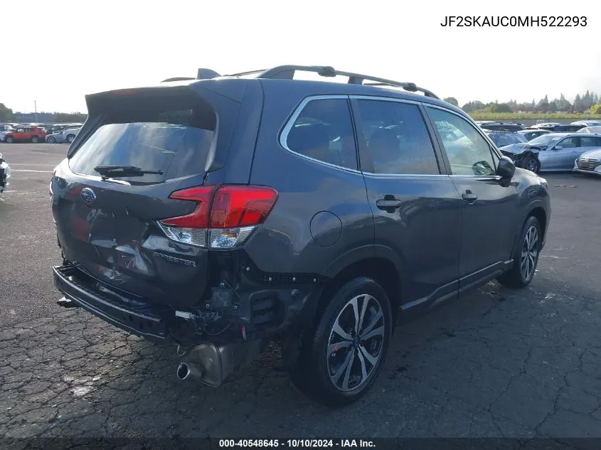 JF2SKAUC0MH522293 2021 Subaru Forester Limited