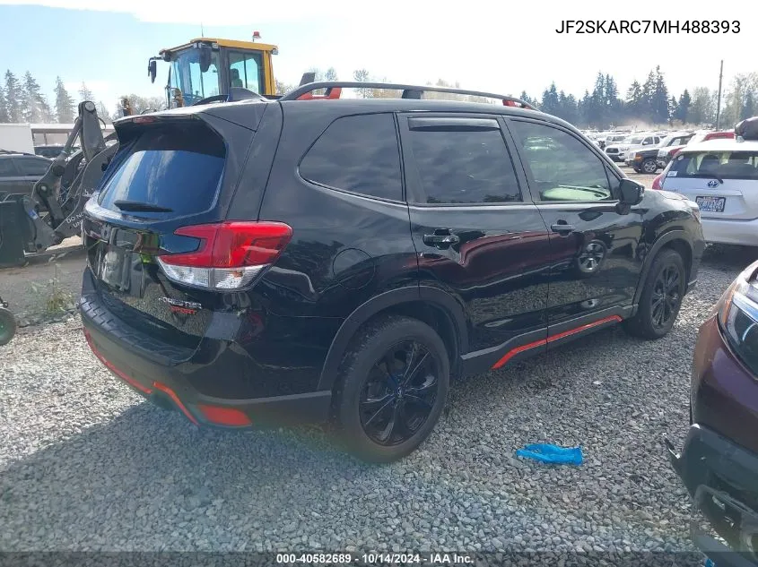 2021 Subaru Forester Sport VIN: JF2SKARC7MH488393 Lot: 40582689