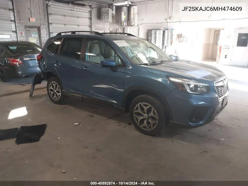 2021 Subaru Forester Premium VIN: JF2SKAJC6MH474609 Lot: 40592974