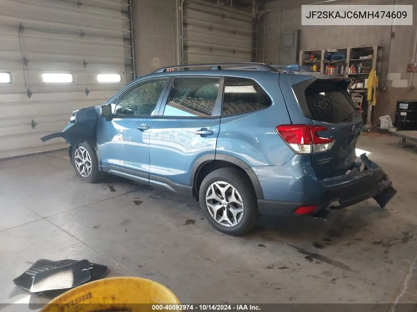 2021 Subaru Forester Premium VIN: JF2SKAJC6MH474609 Lot: 40592974