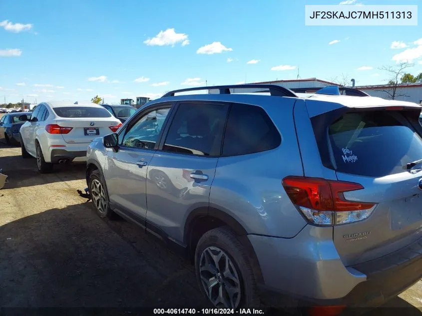 2021 Subaru Forester Premium VIN: JF2SKAJC7MH511313 Lot: 40614740