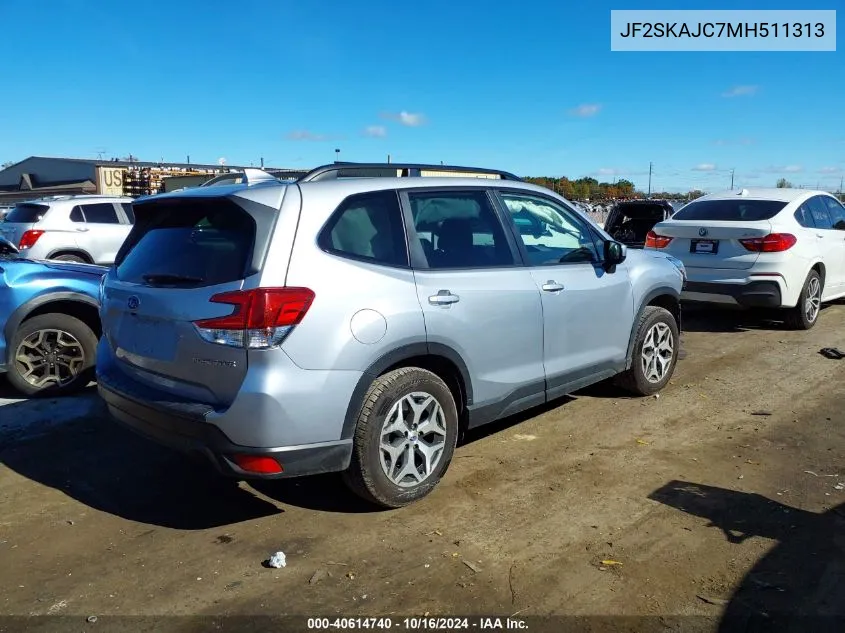 2021 Subaru Forester Premium VIN: JF2SKAJC7MH511313 Lot: 40614740