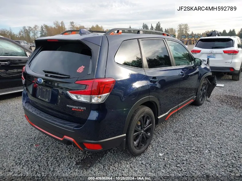 2021 Subaru Forester Sport VIN: JF2SKARC4MH592789 Lot: 40696864