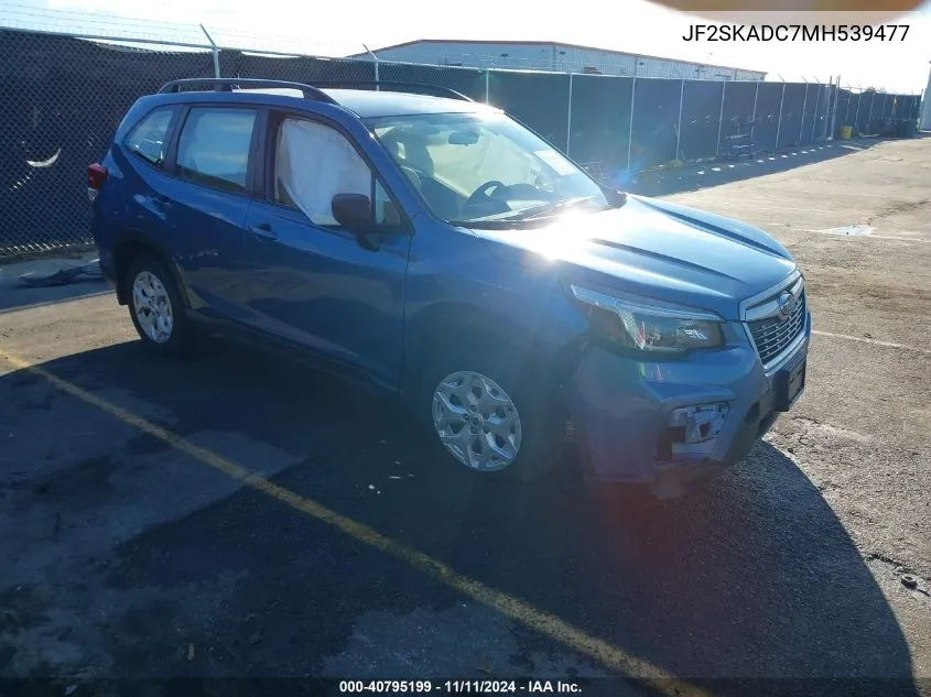 2021 Subaru Forester VIN: JF2SKADC7MH539477 Lot: 40795199