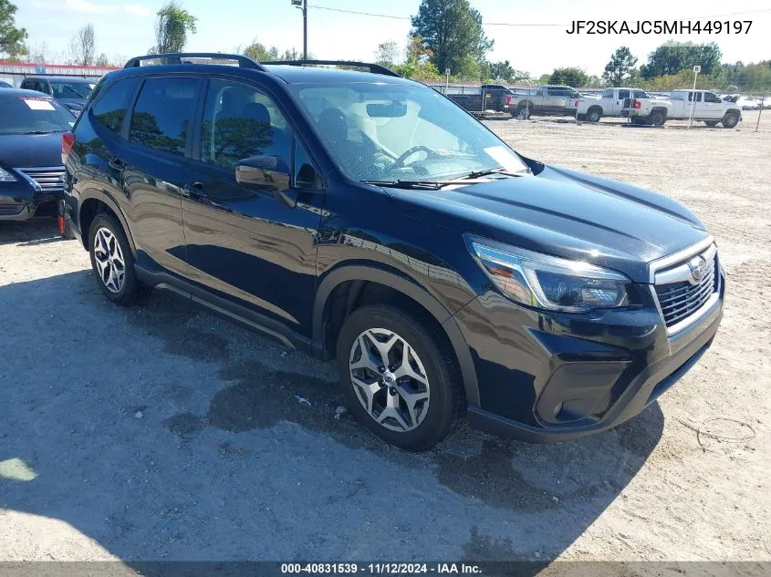 2021 Subaru Forester Premium VIN: JF2SKAJC5MH449197 Lot: 40831539