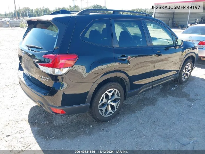 2021 Subaru Forester Premium VIN: JF2SKAJC5MH449197 Lot: 40831539