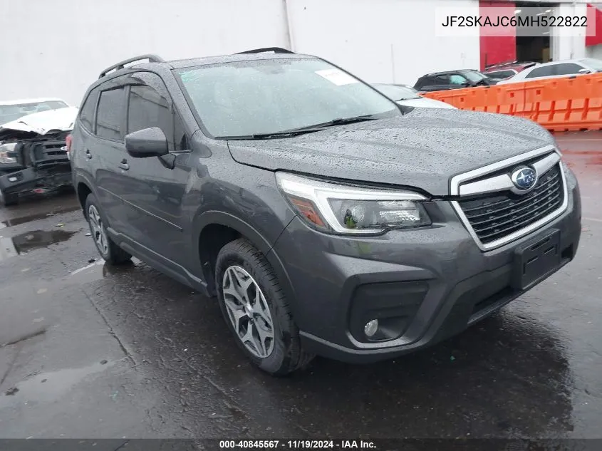 2021 Subaru Forester Premium VIN: JF2SKAJC6MH522822 Lot: 40845567