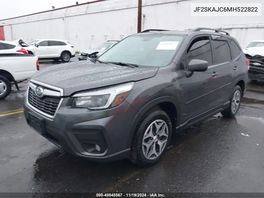 2021 Subaru Forester Premium VIN: JF2SKAJC6MH522822 Lot: 40845567