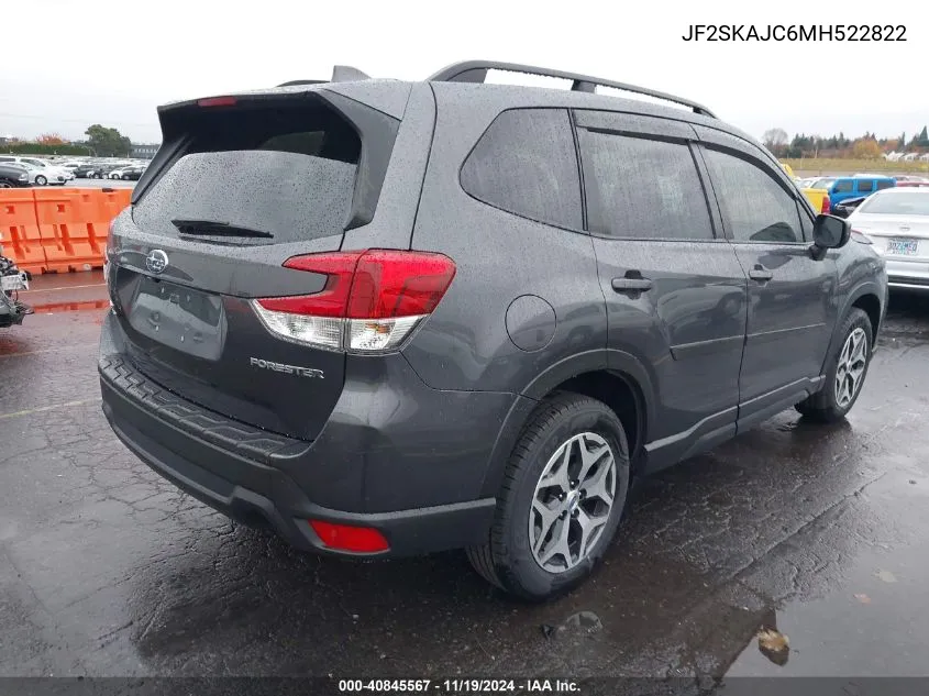 2021 Subaru Forester Premium VIN: JF2SKAJC6MH522822 Lot: 40845567