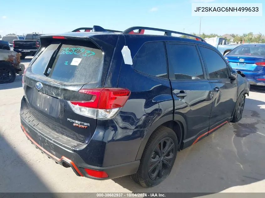 2022 Subaru Forester Sport VIN: JF2SKAGC6NH499633 Lot: 38682937