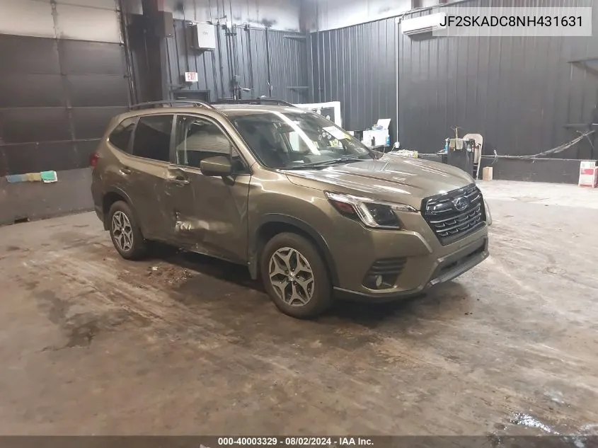 JF2SKADC8NH431631 2022 Subaru Forester Premium