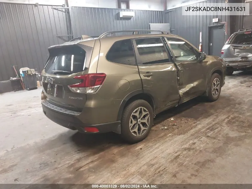 JF2SKADC8NH431631 2022 Subaru Forester Premium