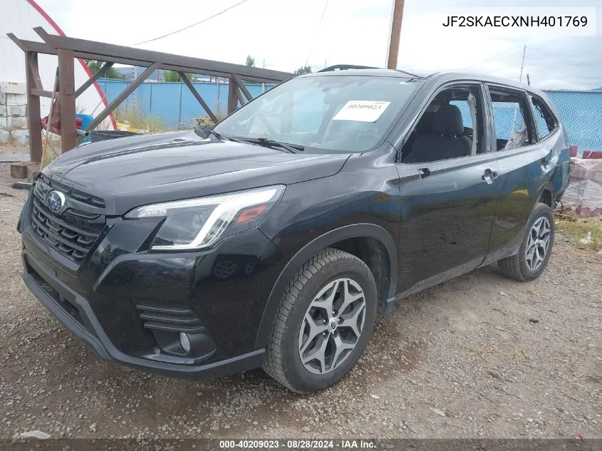 JF2SKAECXNH401769 2022 Subaru Forester Premium