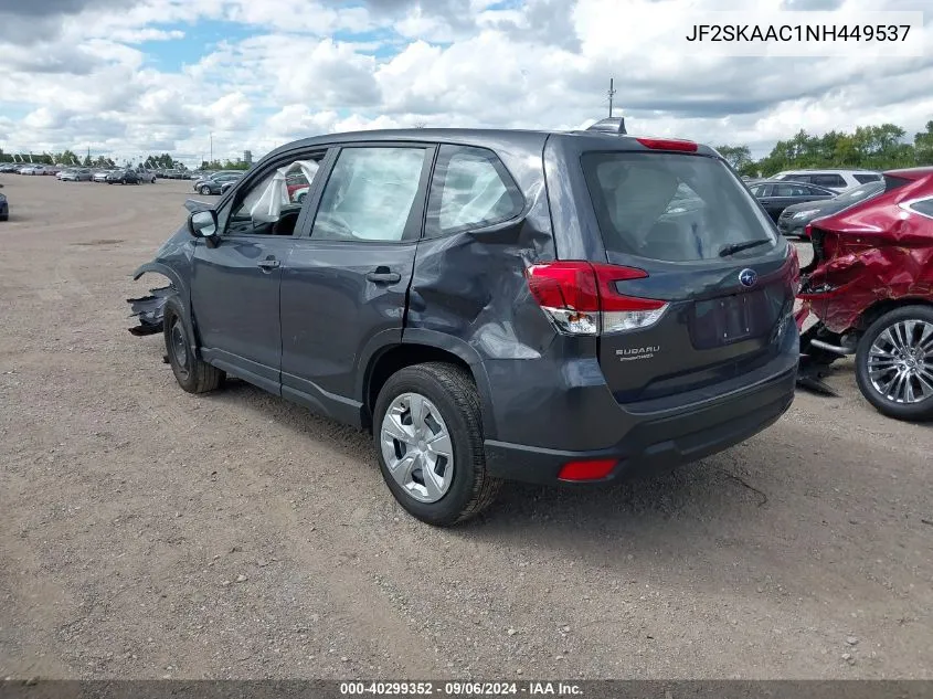 2022 Subaru Forester VIN: JF2SKAAC1NH449537 Lot: 40299352