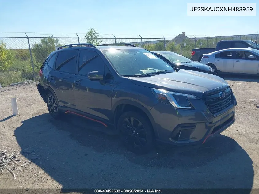 2022 Subaru Forester Sport VIN: JF2SKAJCXNH483959 Lot: 40455502