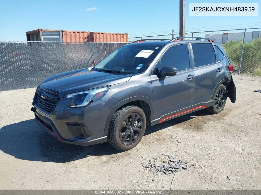 2022 Subaru Forester Sport VIN: JF2SKAJCXNH483959 Lot: 40455502