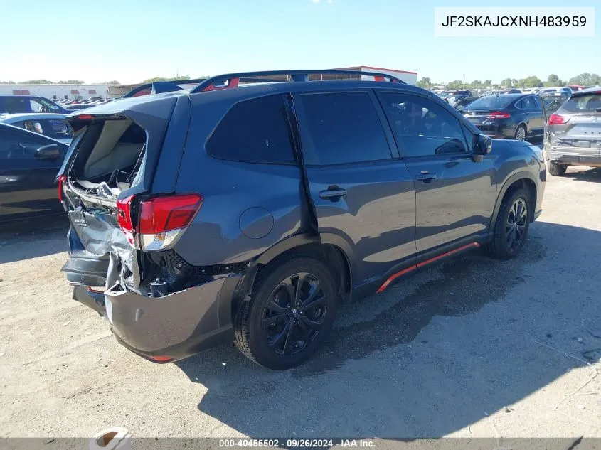 2022 Subaru Forester Sport VIN: JF2SKAJCXNH483959 Lot: 40455502