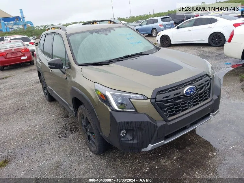 JF2SKAMC1NH401743 2022 Subaru Forester Wilderness