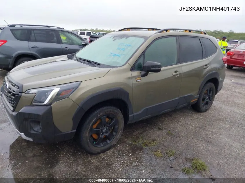 JF2SKAMC1NH401743 2022 Subaru Forester Wilderness