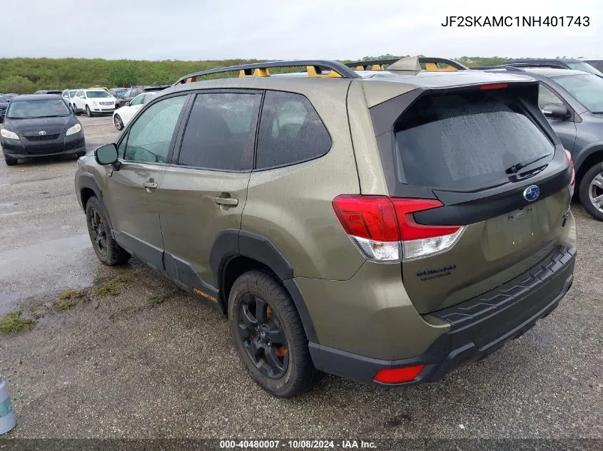 JF2SKAMC1NH401743 2022 Subaru Forester Wilderness