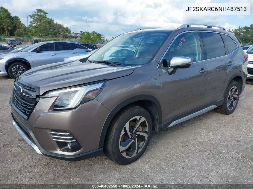 2022 Subaru Forester Touring VIN: JF2SKARC6NH487513 Lot: 40482558