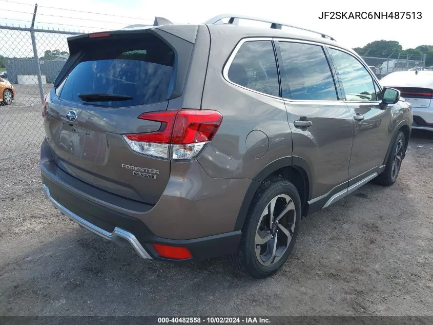 2022 Subaru Forester Touring VIN: JF2SKARC6NH487513 Lot: 40482558