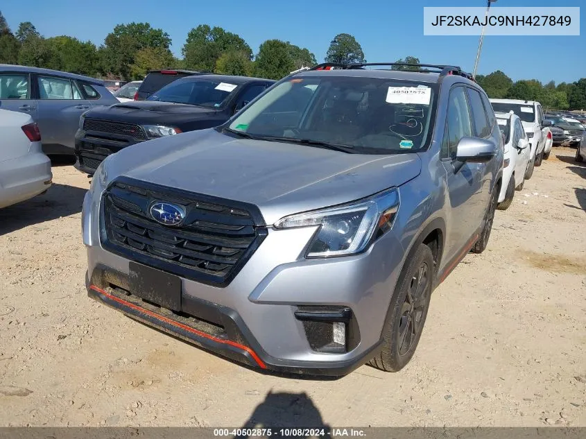 2022 Subaru Forester Sport VIN: JF2SKAJC9NH427849 Lot: 40502875