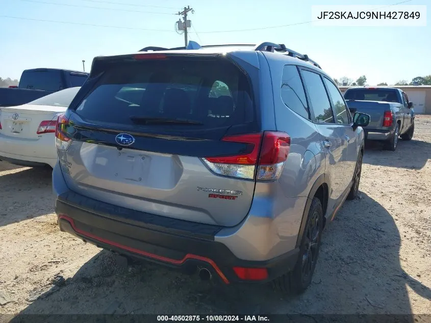 2022 Subaru Forester Sport VIN: JF2SKAJC9NH427849 Lot: 40502875