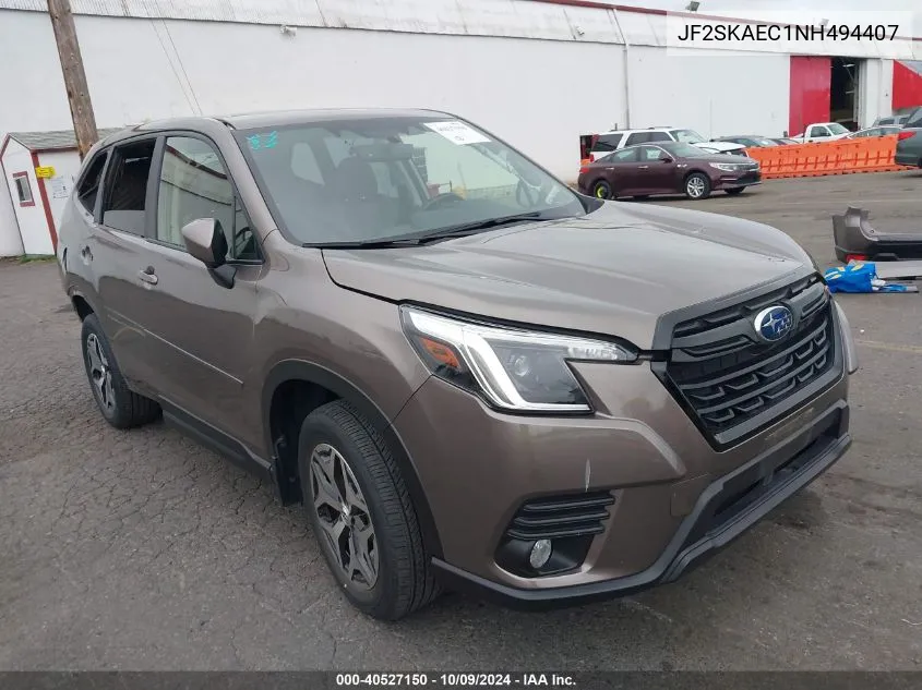 2022 Subaru Forester Premium VIN: JF2SKAEC1NH494407 Lot: 40527150