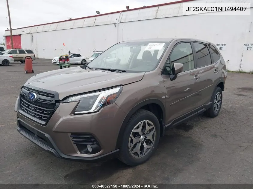 2022 Subaru Forester Premium VIN: JF2SKAEC1NH494407 Lot: 40527150