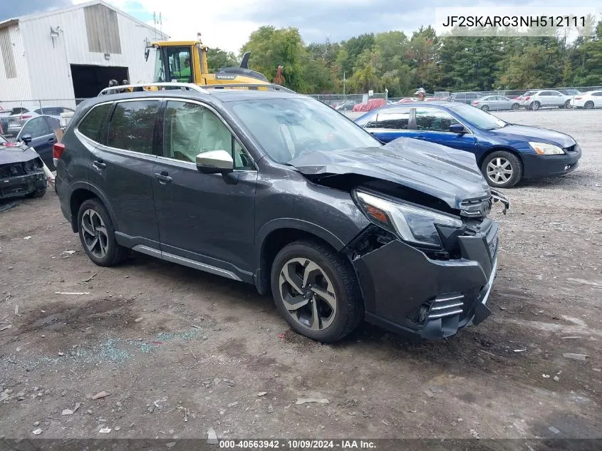 2022 Subaru Forester Touring VIN: JF2SKARC3NH512111 Lot: 40563942