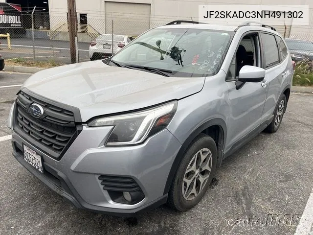 2022 Subaru Forester Premium VIN: JF2SKADC3NH491302 Lot: 40733522