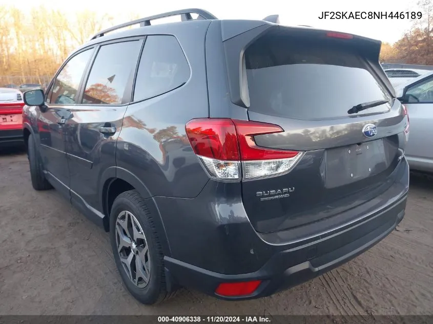 2022 Subaru Forester Premium VIN: JF2SKAEC8NH446189 Lot: 40906338