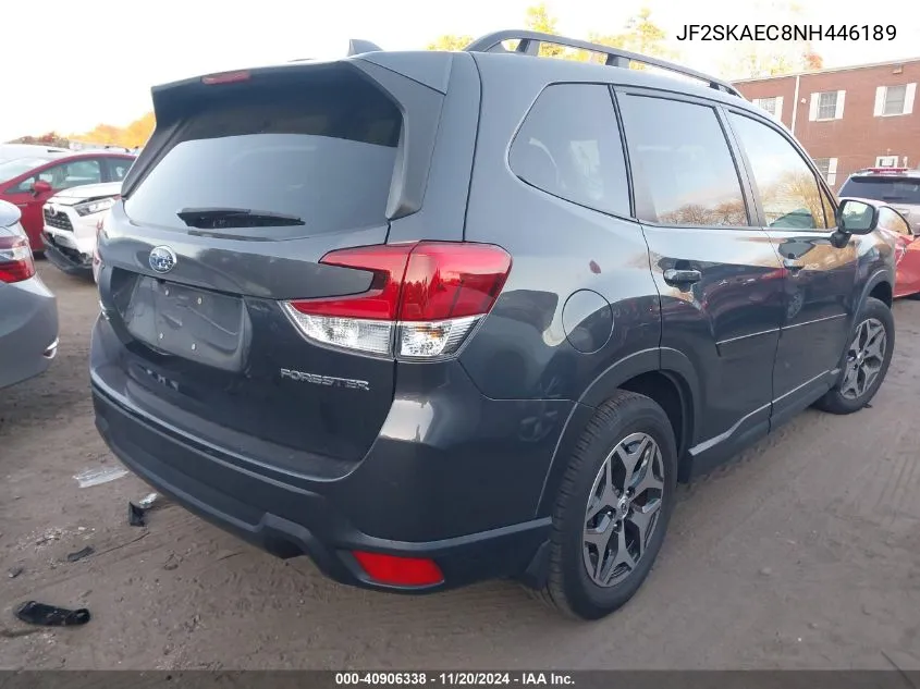 2022 Subaru Forester Premium VIN: JF2SKAEC8NH446189 Lot: 40906338