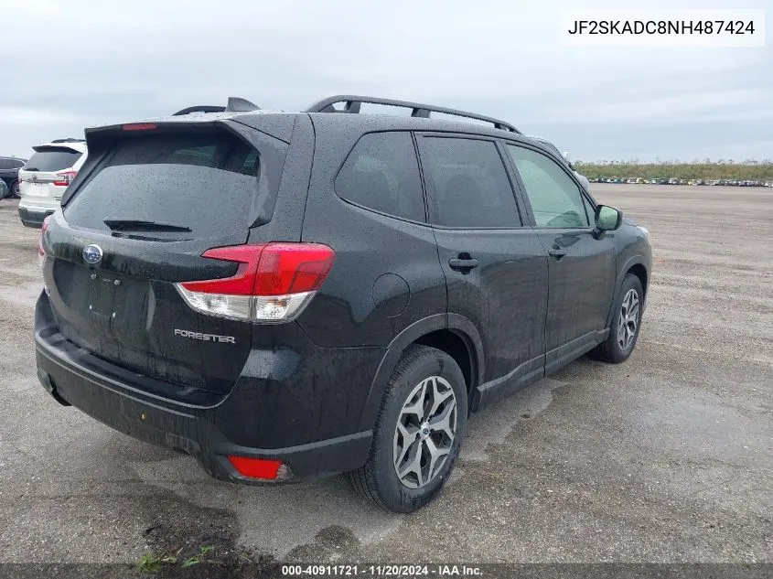 2022 Subaru Forester Premium VIN: JF2SKADC8NH487424 Lot: 40911721