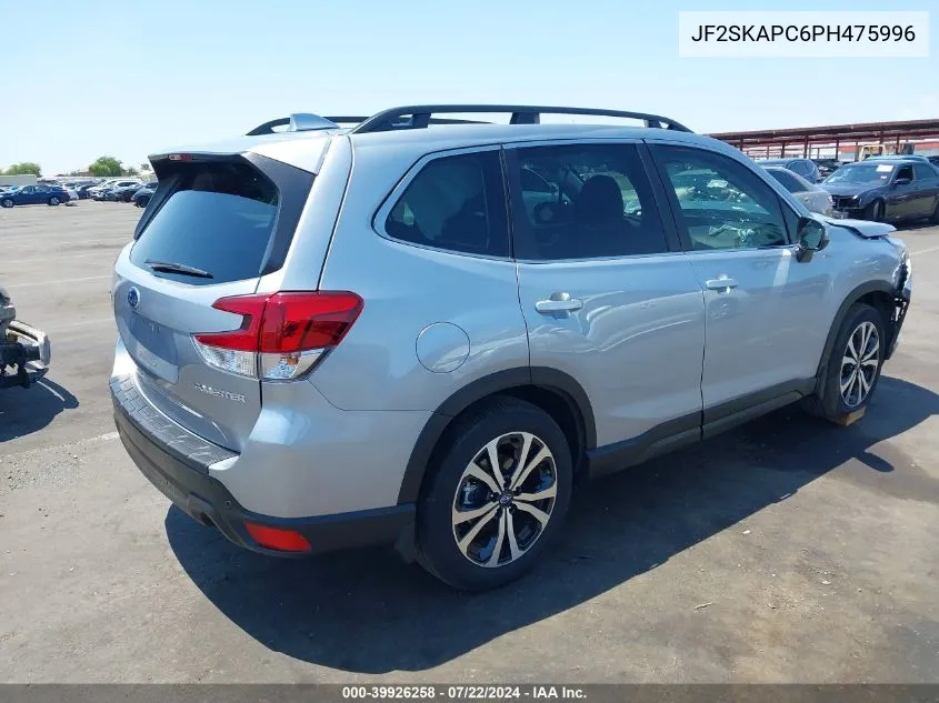 2023 Subaru Forester Limited VIN: JF2SKAPC6PH475996 Lot: 39926258