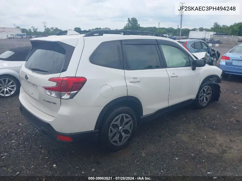 2023 Subaru Forester Premium VIN: JF2SKAEC3PH494248 Lot: 39953521