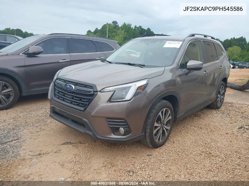 2023 Subaru Forester Limited VIN: JF2SKAPC9PH545586 Lot: 40031559