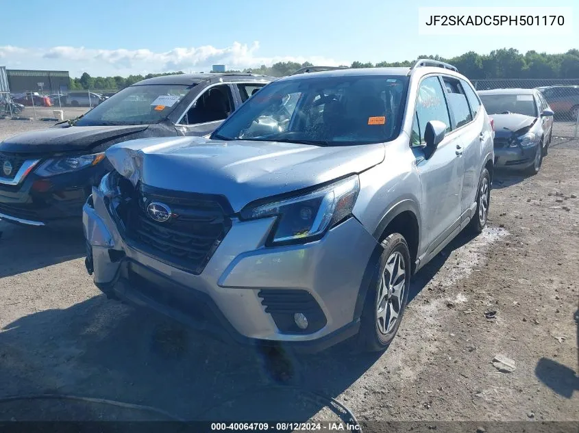 2023 Subaru Forester Premium VIN: JF2SKADC5PH501170 Lot: 40064709